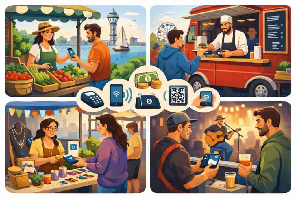 Common Erie vendor scenarios and the mobile payment setup that fits each